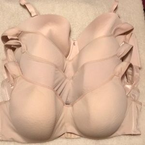 Avenue Body bras 46D in nude/beige (4 bras)